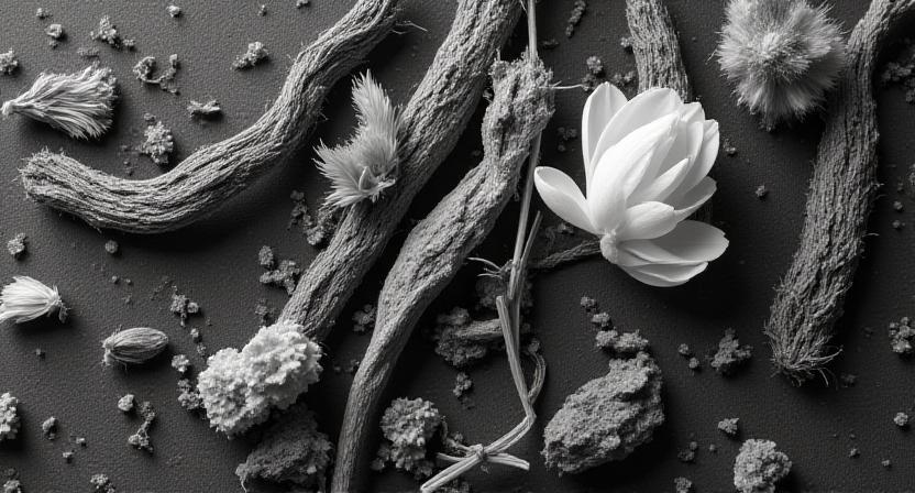 Dettaglio di steli e texture naturali